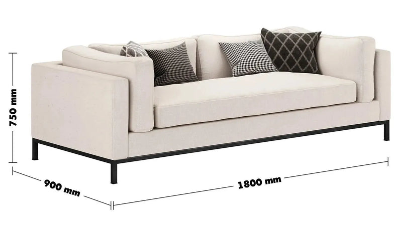 Minimalist fabric 2 seater sofa danny size charts.