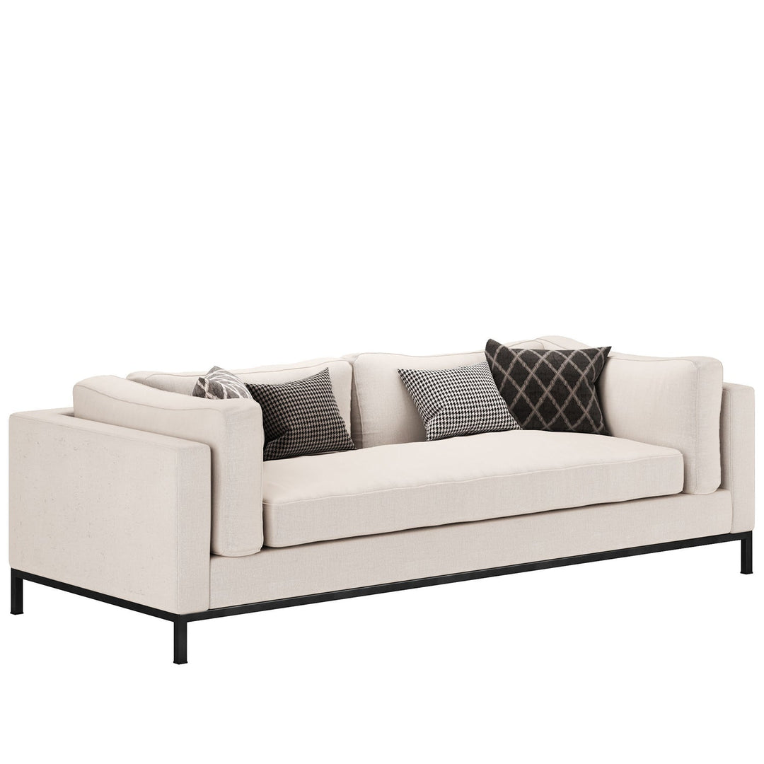 Modern fabric 2 seater sofa danny layered structure.