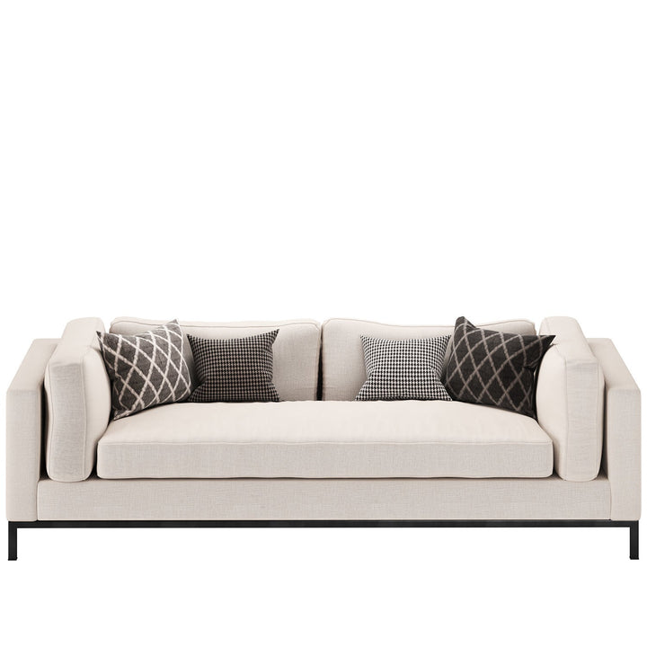 Modern fabric 2 seater sofa danny in white background.