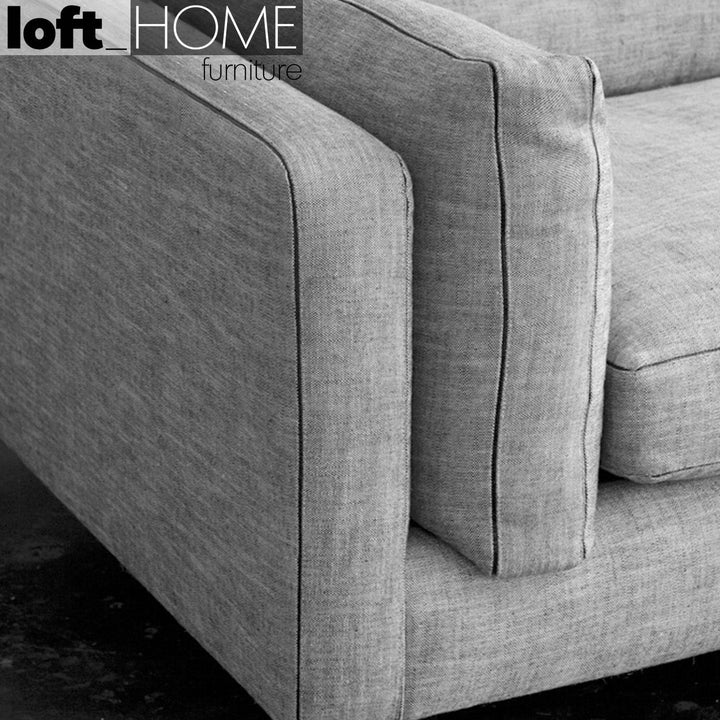 Modern fabric 2 seater sofa danny in panoramic view.