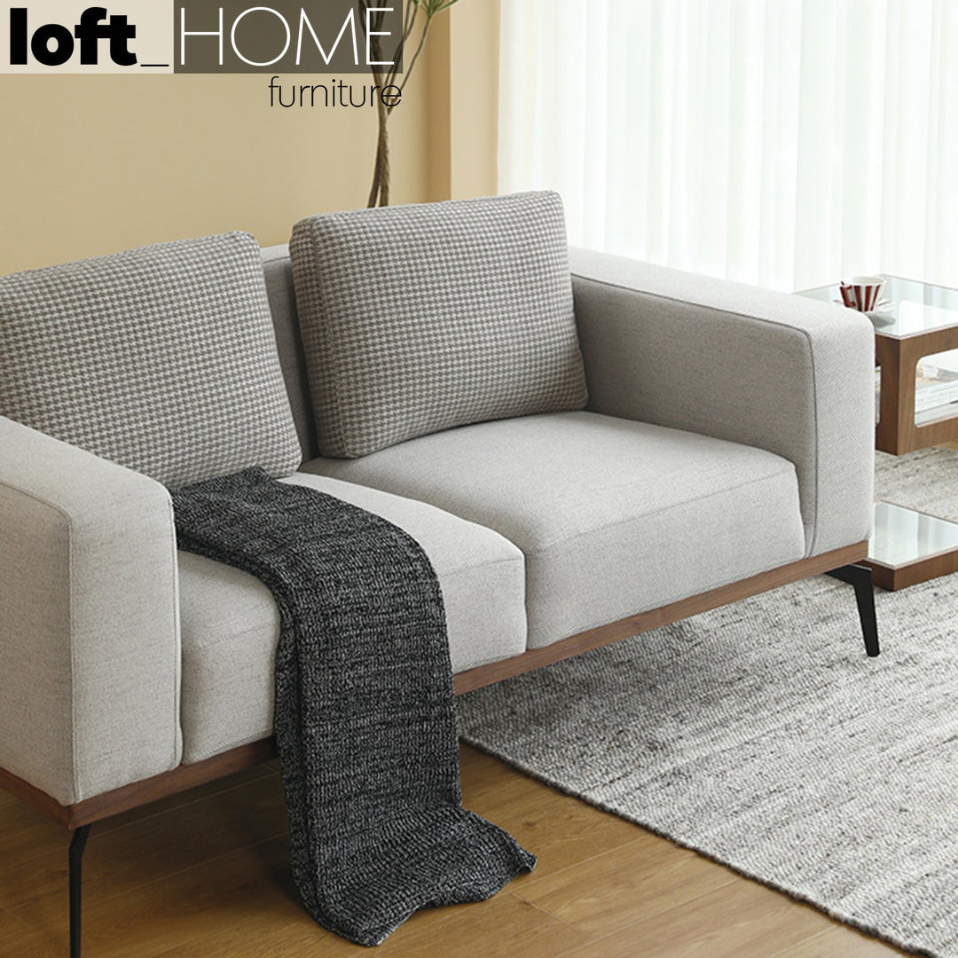 Modern fabric 2 seater sofa harlow in still life.