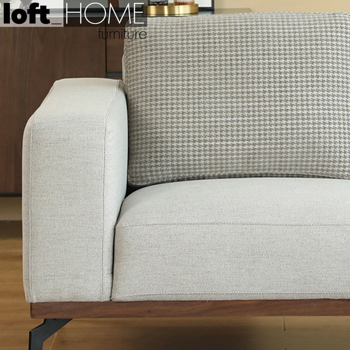 Modern fabric 2 seater sofa harlow layered structure.