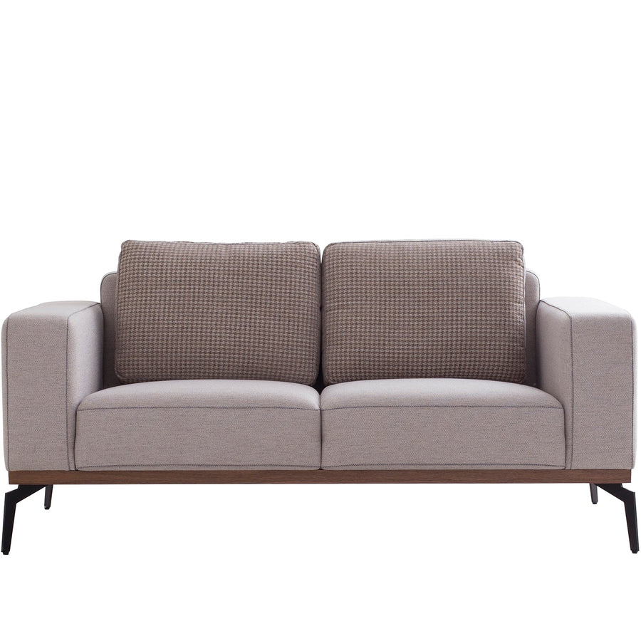 Modern fabric 2 seater sofa harlow in white background.