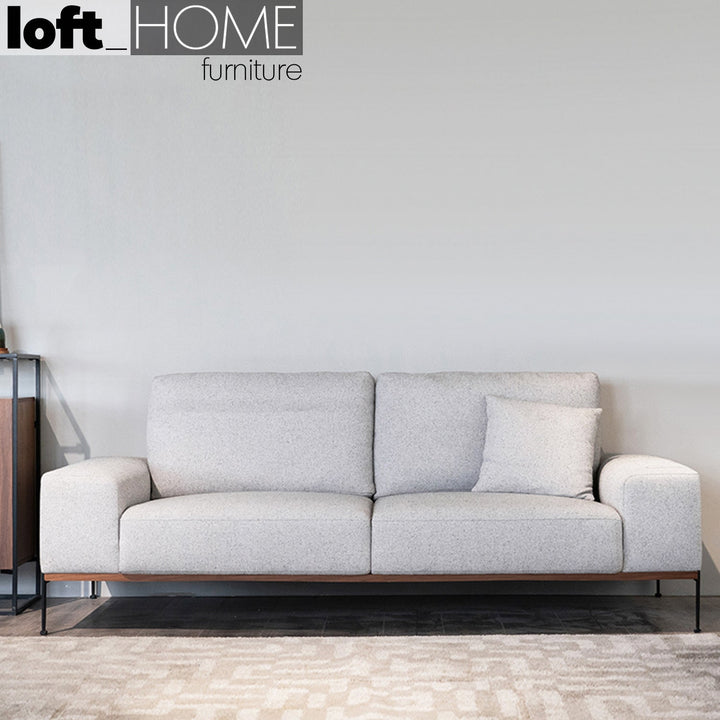 Modern fabric 2 seater sofa herron in real life style.