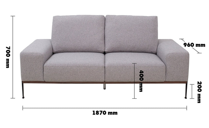Modern fabric 2 seater sofa herron size charts.