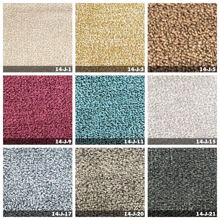Modern fabric 2 seater sofa husk color swatches.