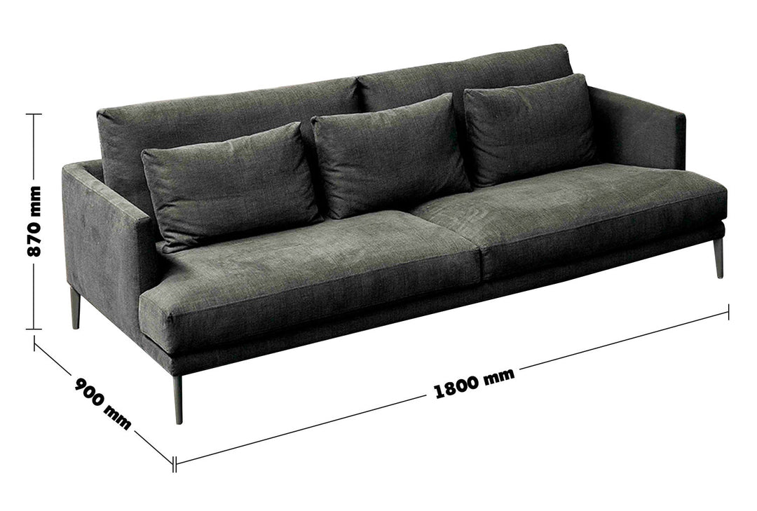 Modern fabric 2 seater sofa william size charts.