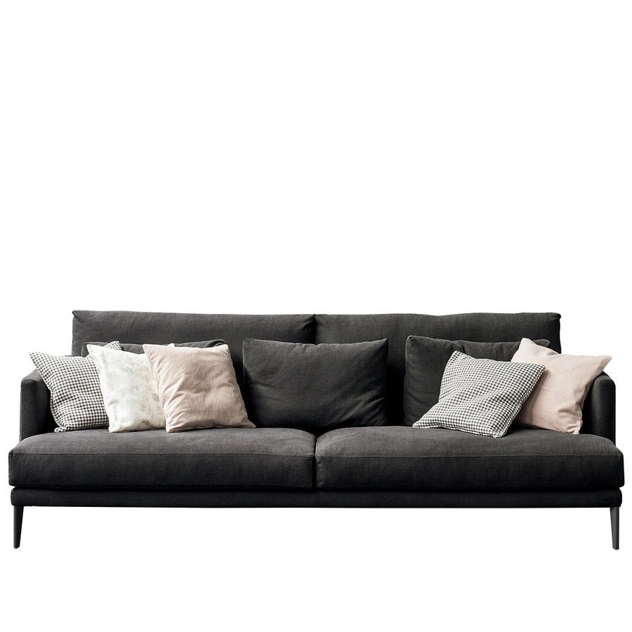 Modern fabric 2 seater sofa william in white background.
