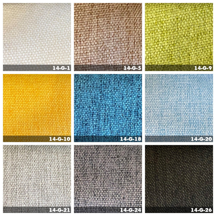 Modern fabric 2 seater sofa william color swatches.