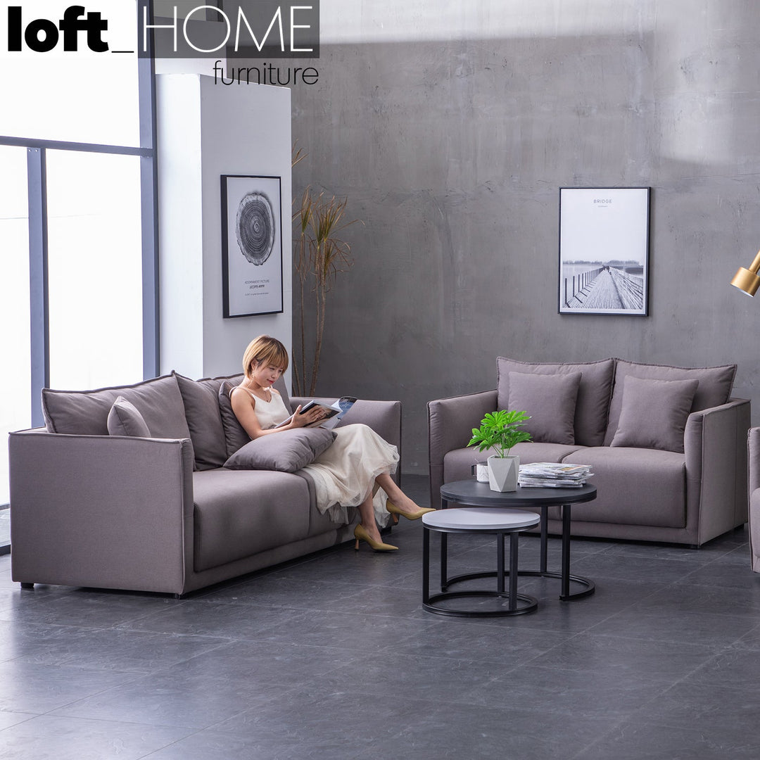 Modern fabric 3 seater sofa adam conceptual design.