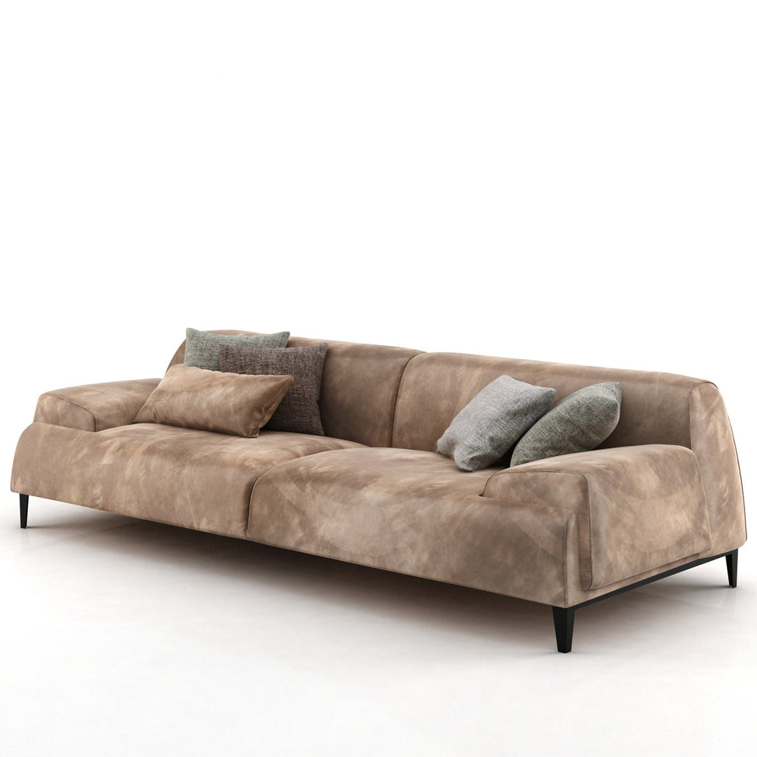 Modern fabric 3 seater sofa cave layered structure.