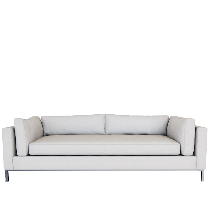 Modern fabric 3 seater sofa danny in white background.