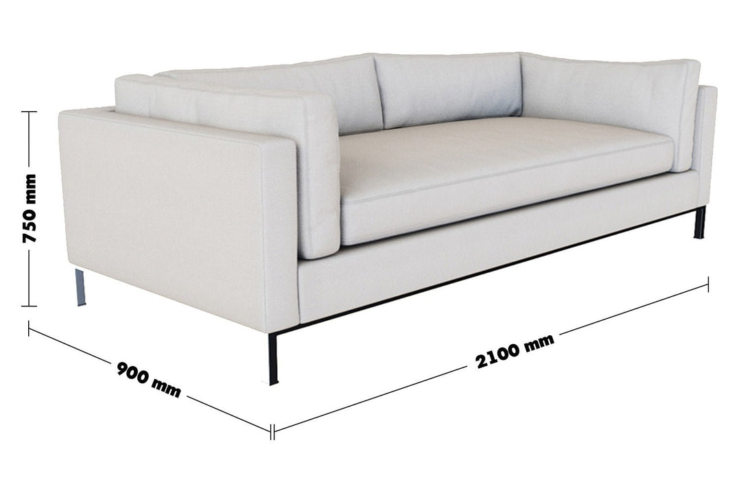 Modern fabric 3 seater sofa danny size charts.