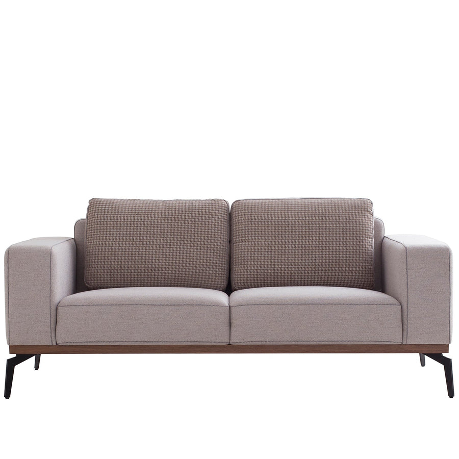 Modern fabric 3 seater sofa harlow in white background.