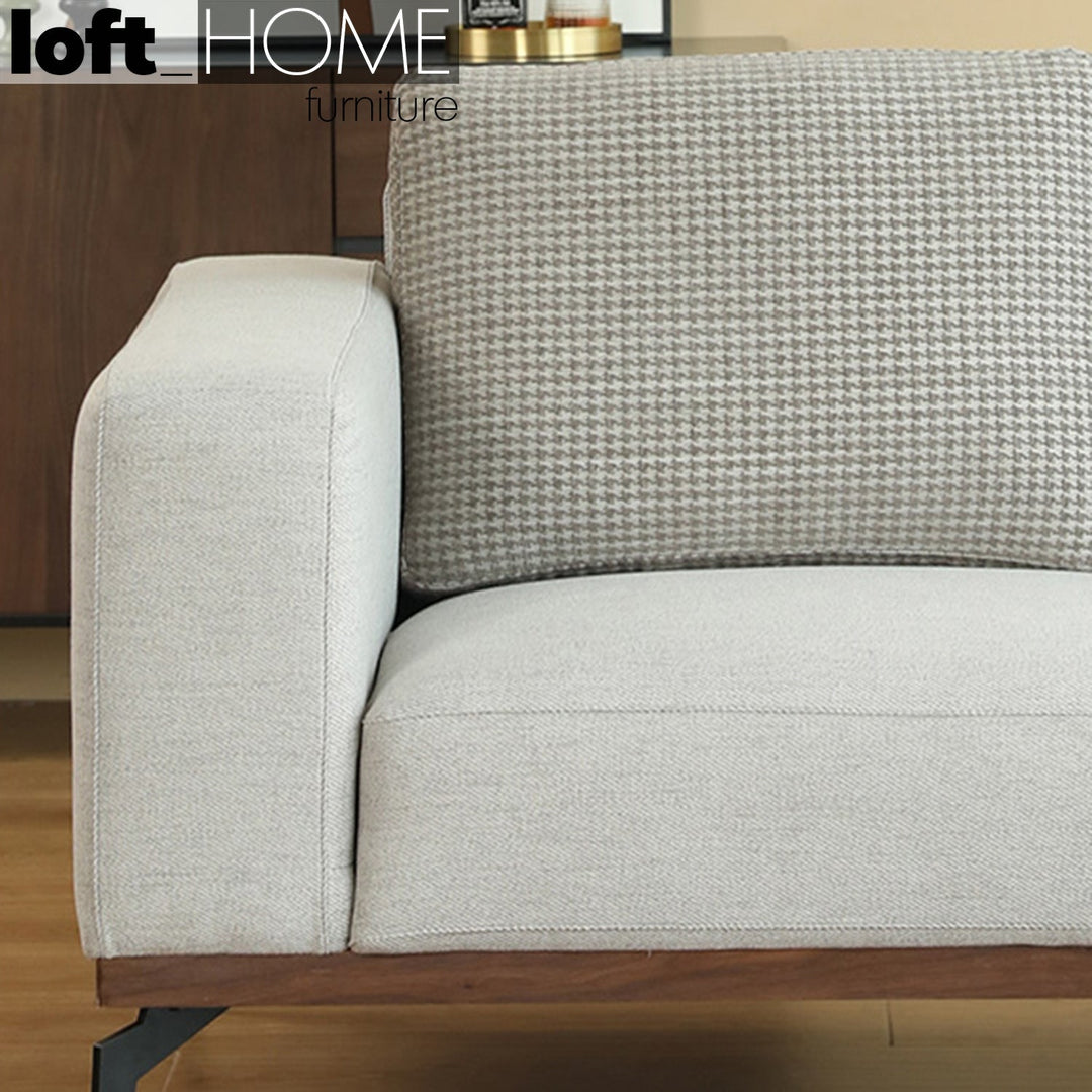 Modern fabric 3 seater sofa harlow layered structure.