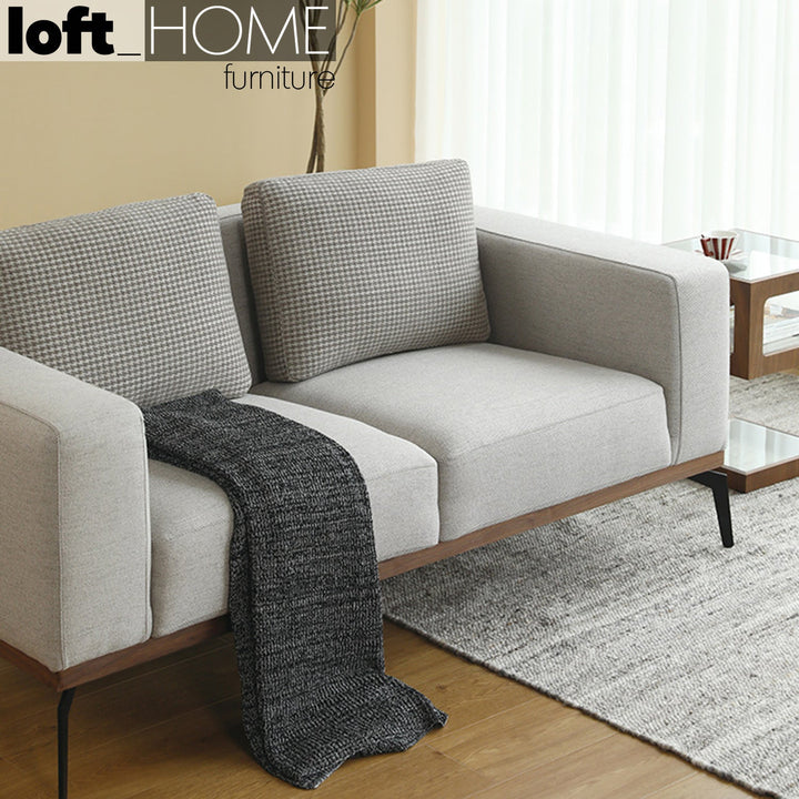 Modern fabric 3 seater sofa harlow in still life.
