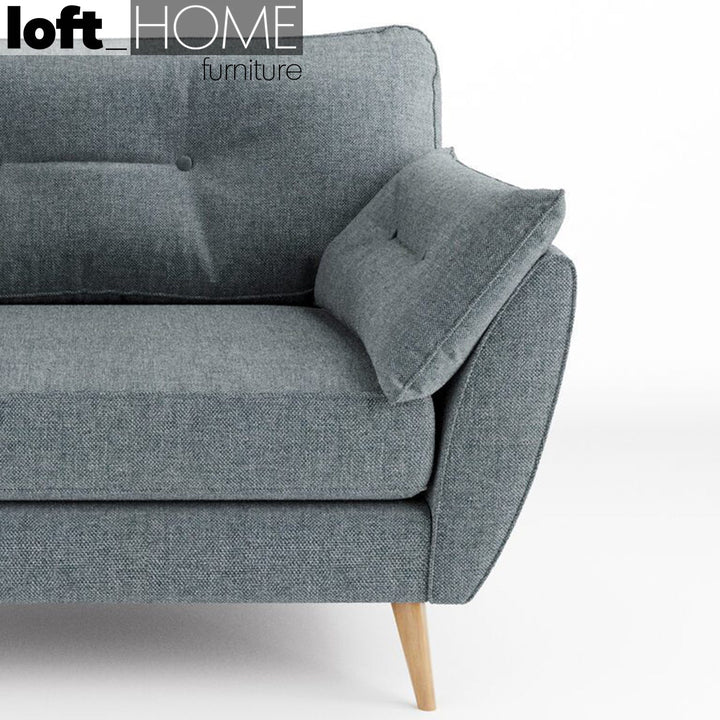 Modern fabric 3 seater sofa henri in still life.
