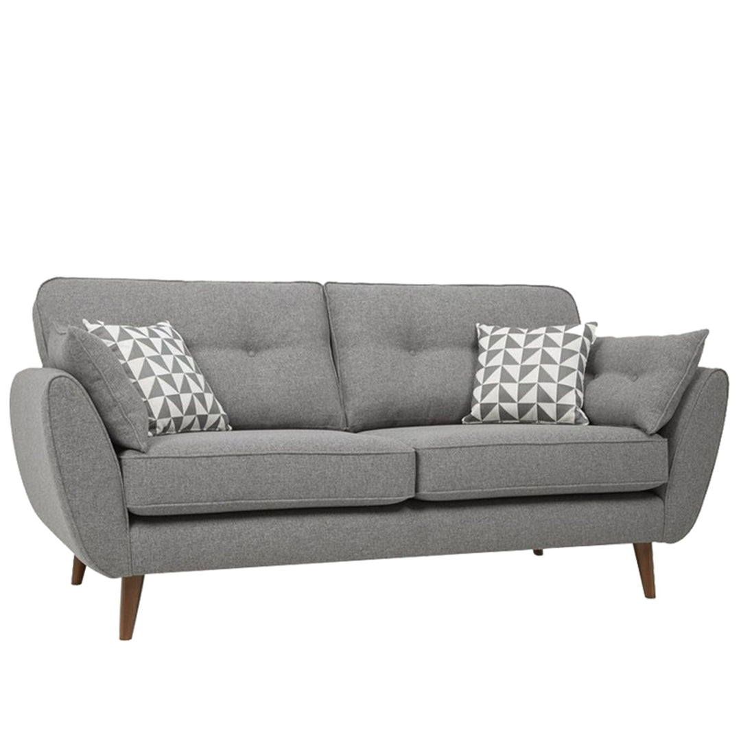 Modern fabric 3 seater sofa henri in details.
