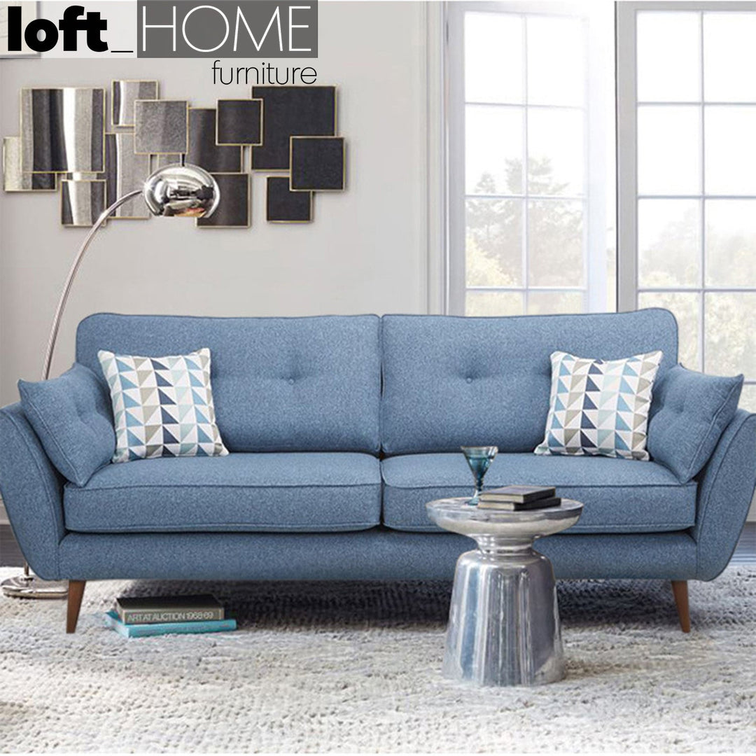 Modern fabric 3 seater sofa henri situational feels.