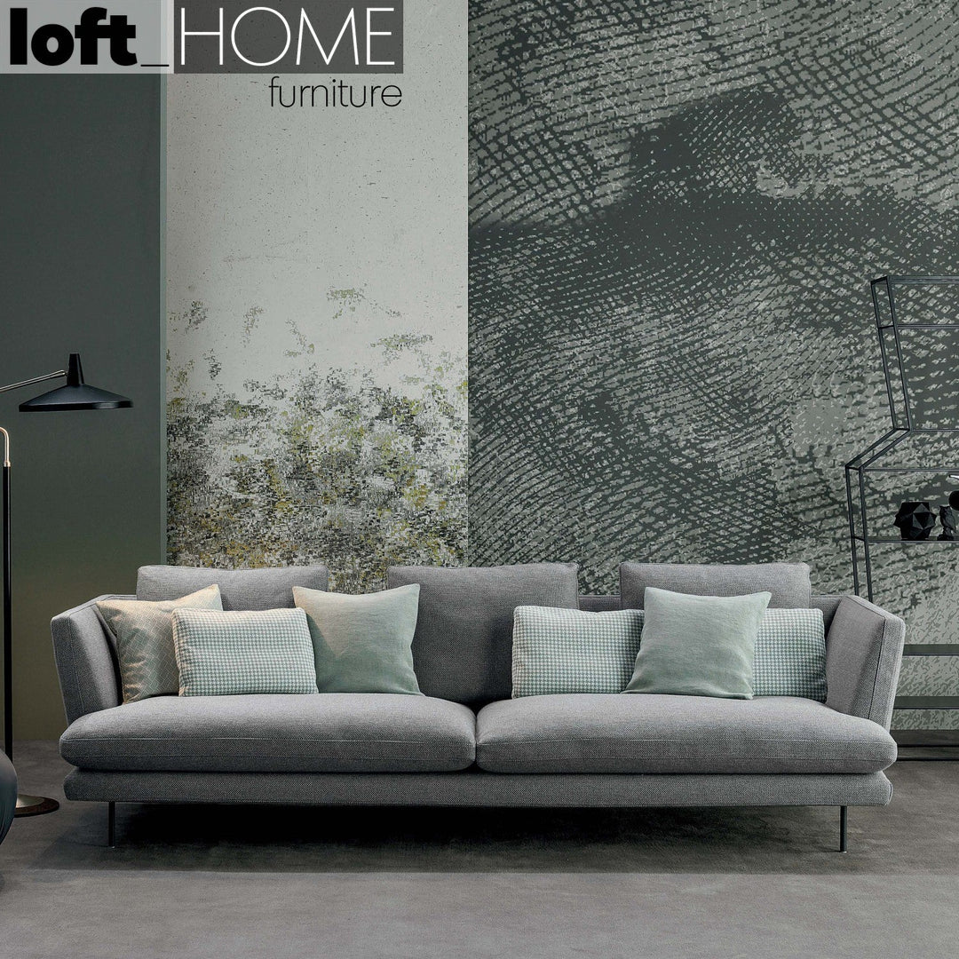 Modern fabric 3 seater sofa lars primary product view.