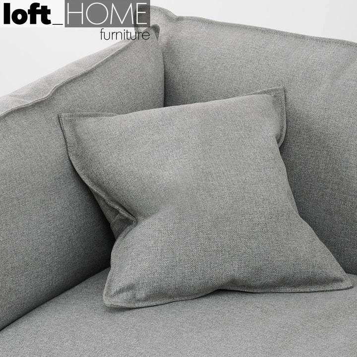 Modern fabric 3 seater sofa malini in details.