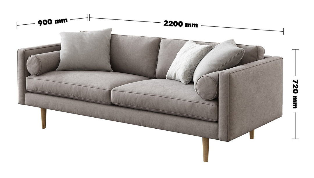 Modern fabric 3 seater sofa monroe size charts.