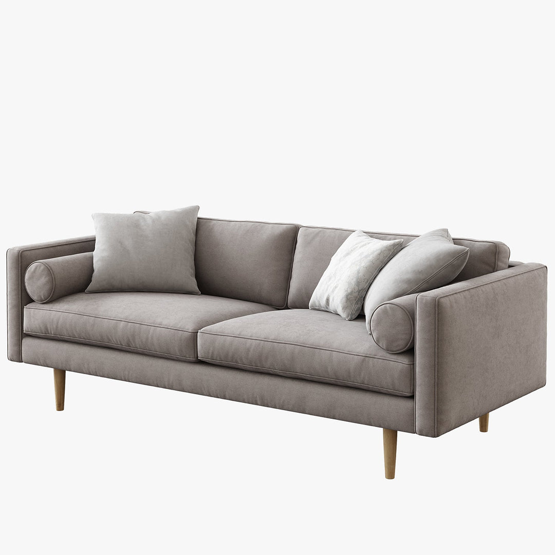 Modern fabric 3 seater sofa monroe in details.