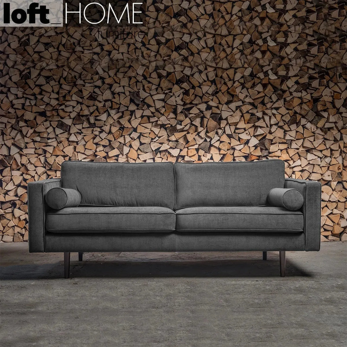 Scandinavian fabric 3 seater sofa monroe layered structure.