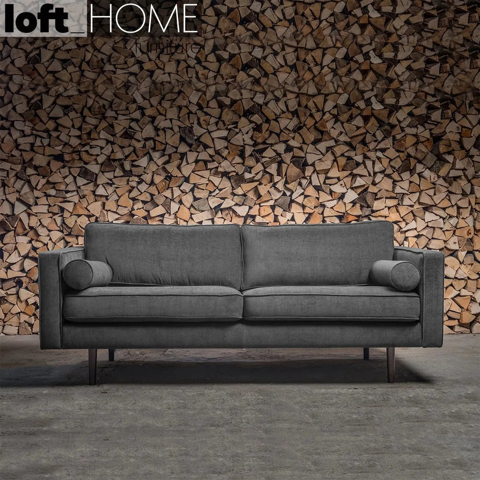Scandinavian fabric 3 seater sofa monroe layered structure.