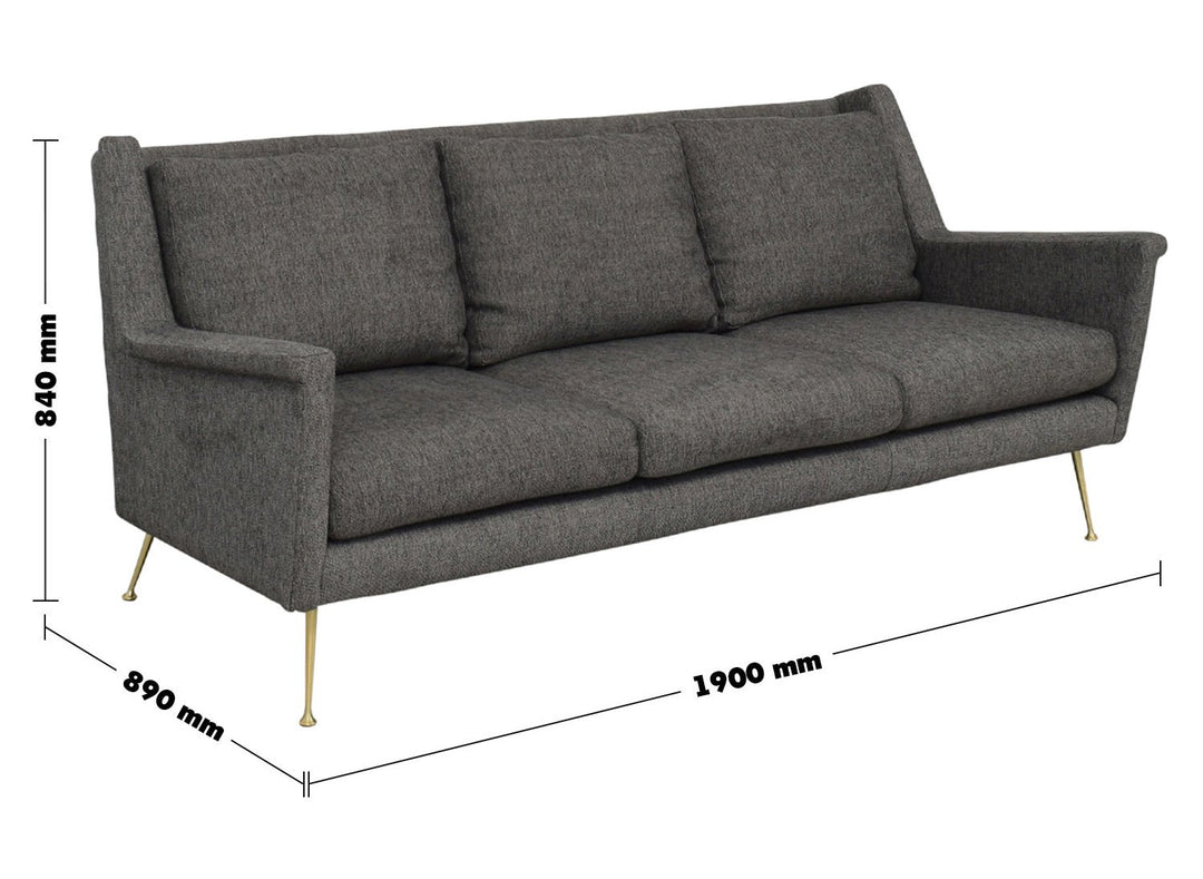 Modern fabric 3 seater sofa wayne size charts.
