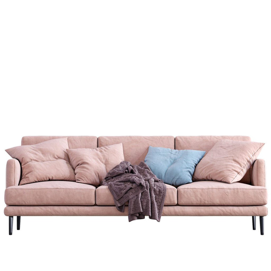 Modern fabric 3 seater sofa william in white background.