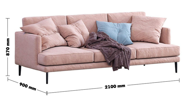 Modern fabric 3 seater sofa william size charts.