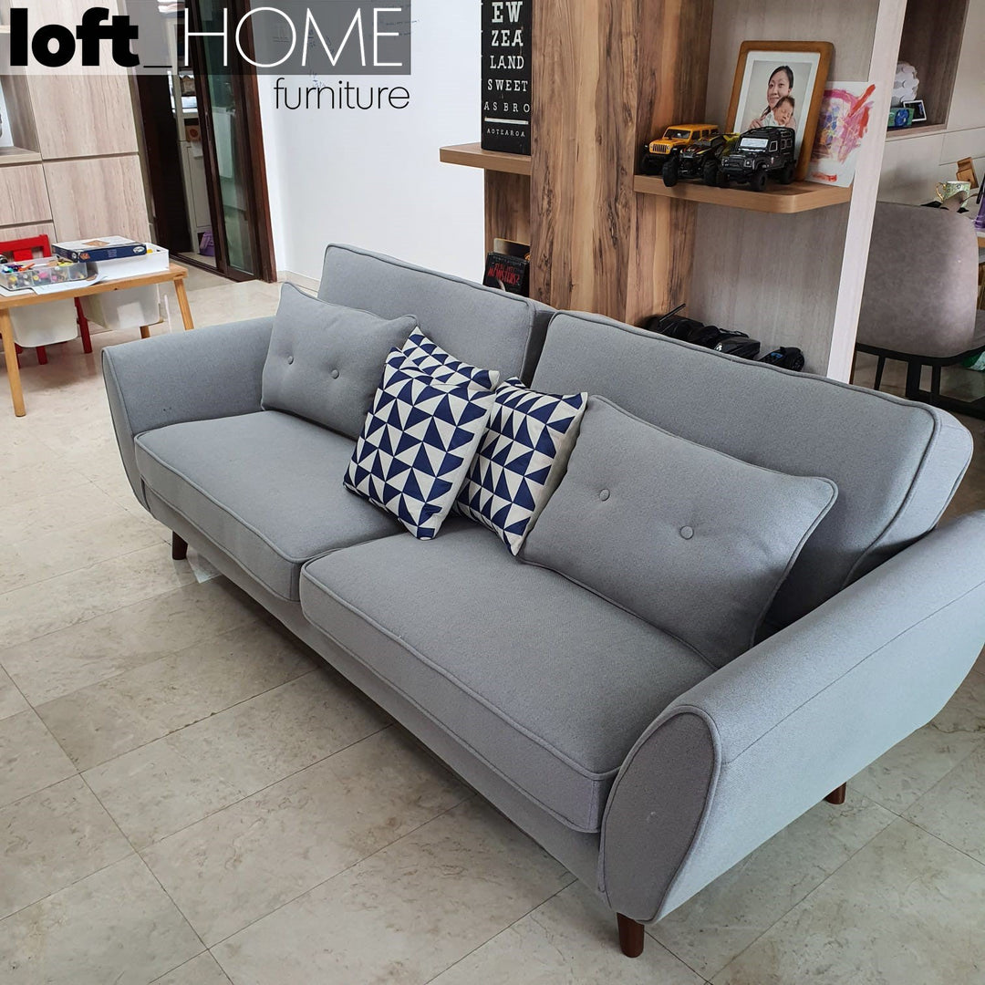Modern fabric 4 seater sofa henri situational feels.