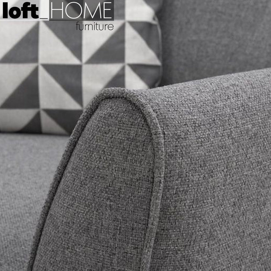 Modern fabric 4 seater sofa henri in panoramic view.