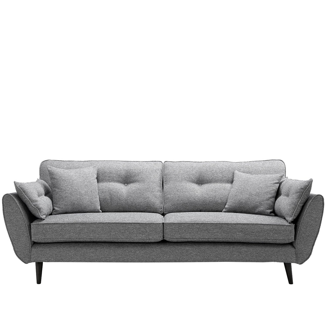 Modern fabric 4 seater sofa henri in white background.