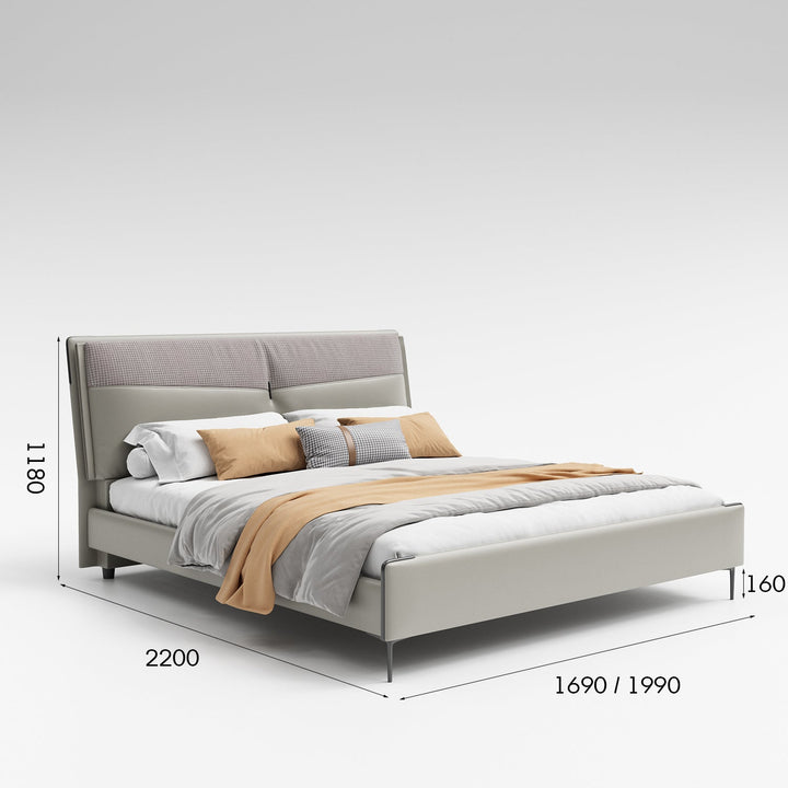 Modern fabric bed romola size charts.