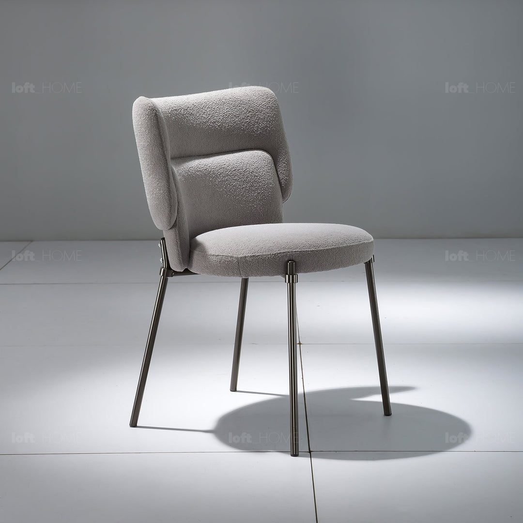 Modern fabric dining chair cloud in real life style.