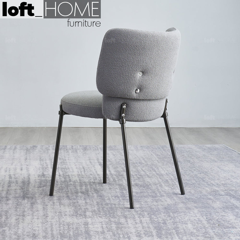 Modern fabric dining chair cloud primary product view.