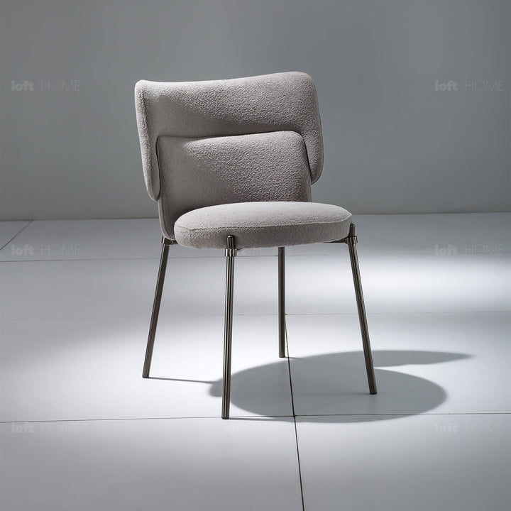 Modern fabric dining chair cloud layered structure.