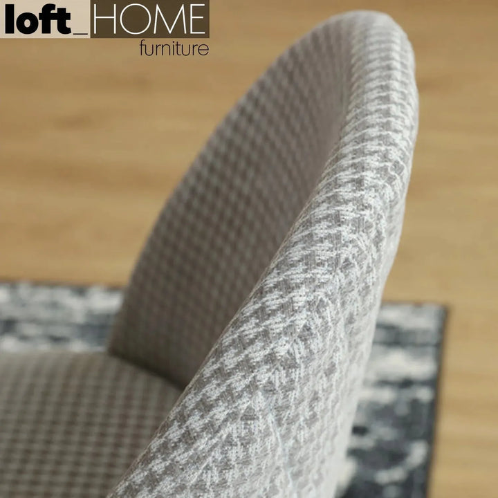 Modern fabric dining chair houndstooth conceptual design.