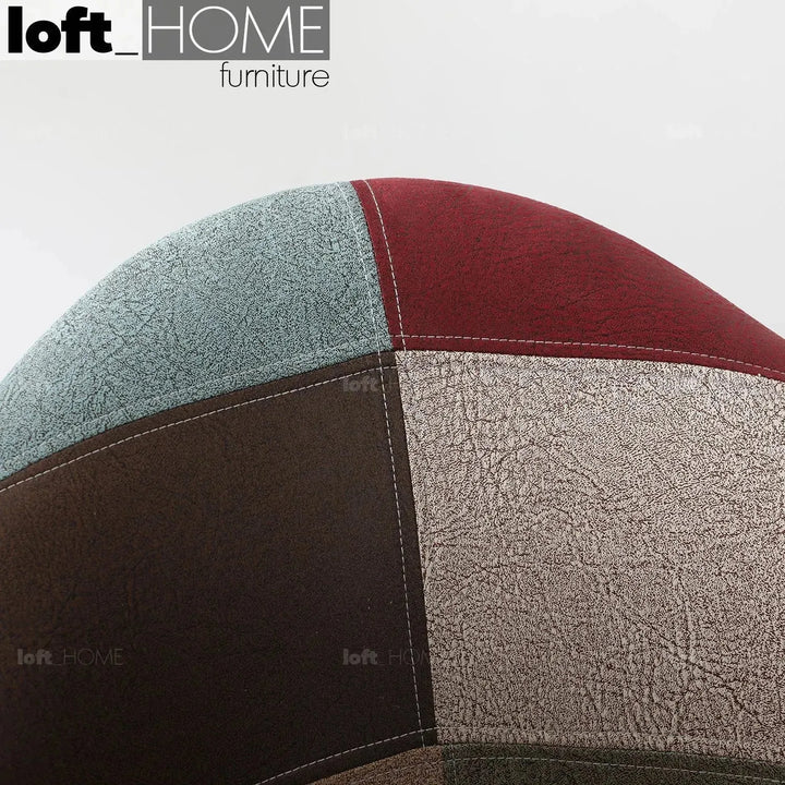 Modern leather dining chair knox in panoramic view.