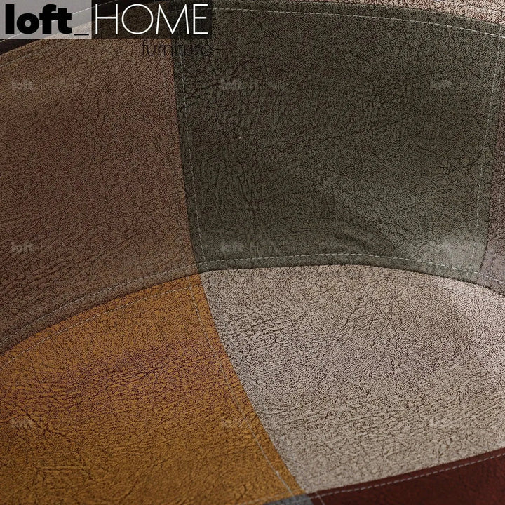 Modern leather dining chair knox in details.