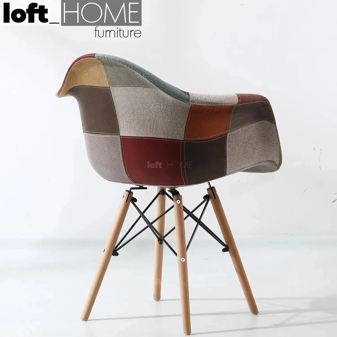 Modern leather dining chair knox material variants.