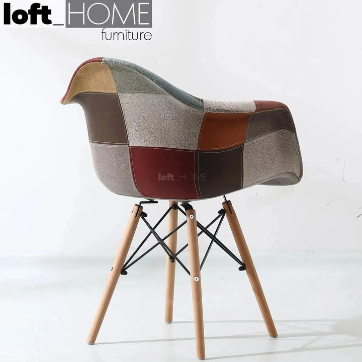 Modern leather dining chair knox material variants.