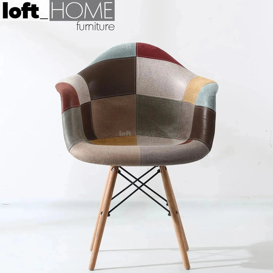 Modern leather dining chair knox primary product view.