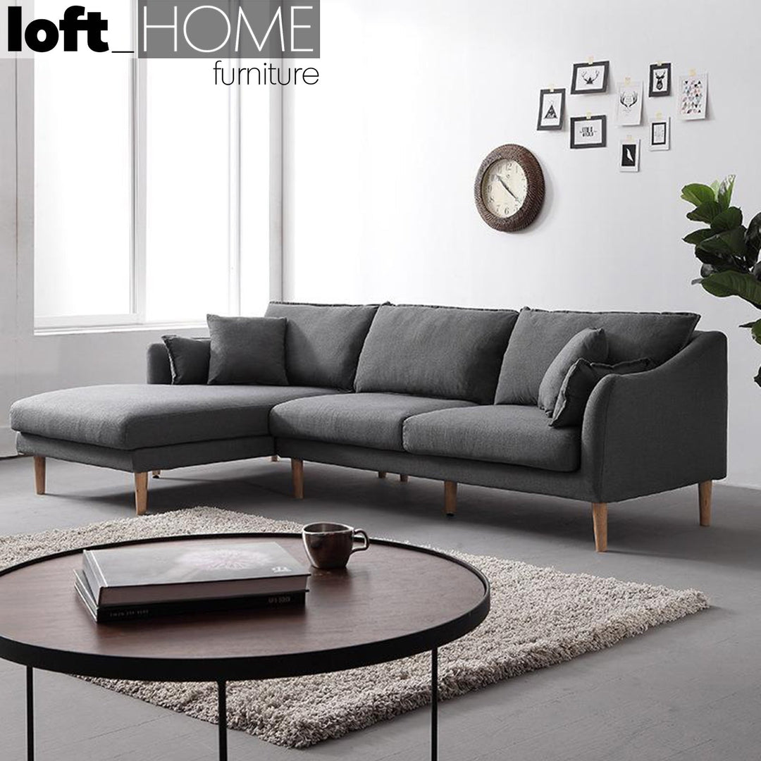 Modern fabric l shape sectional sofa cammy 2+l in details.