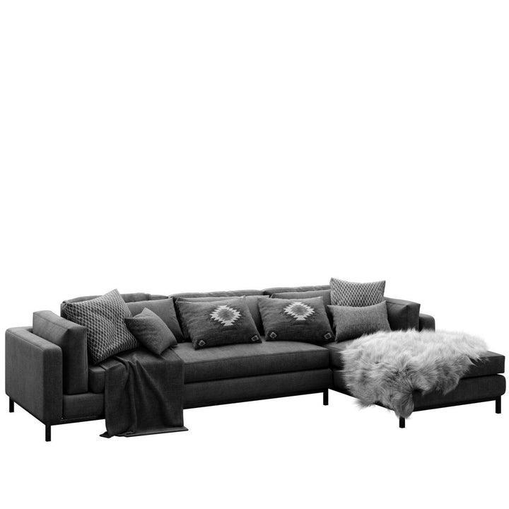 Modern fabric l shape sectional sofa danny 3+l in details.
