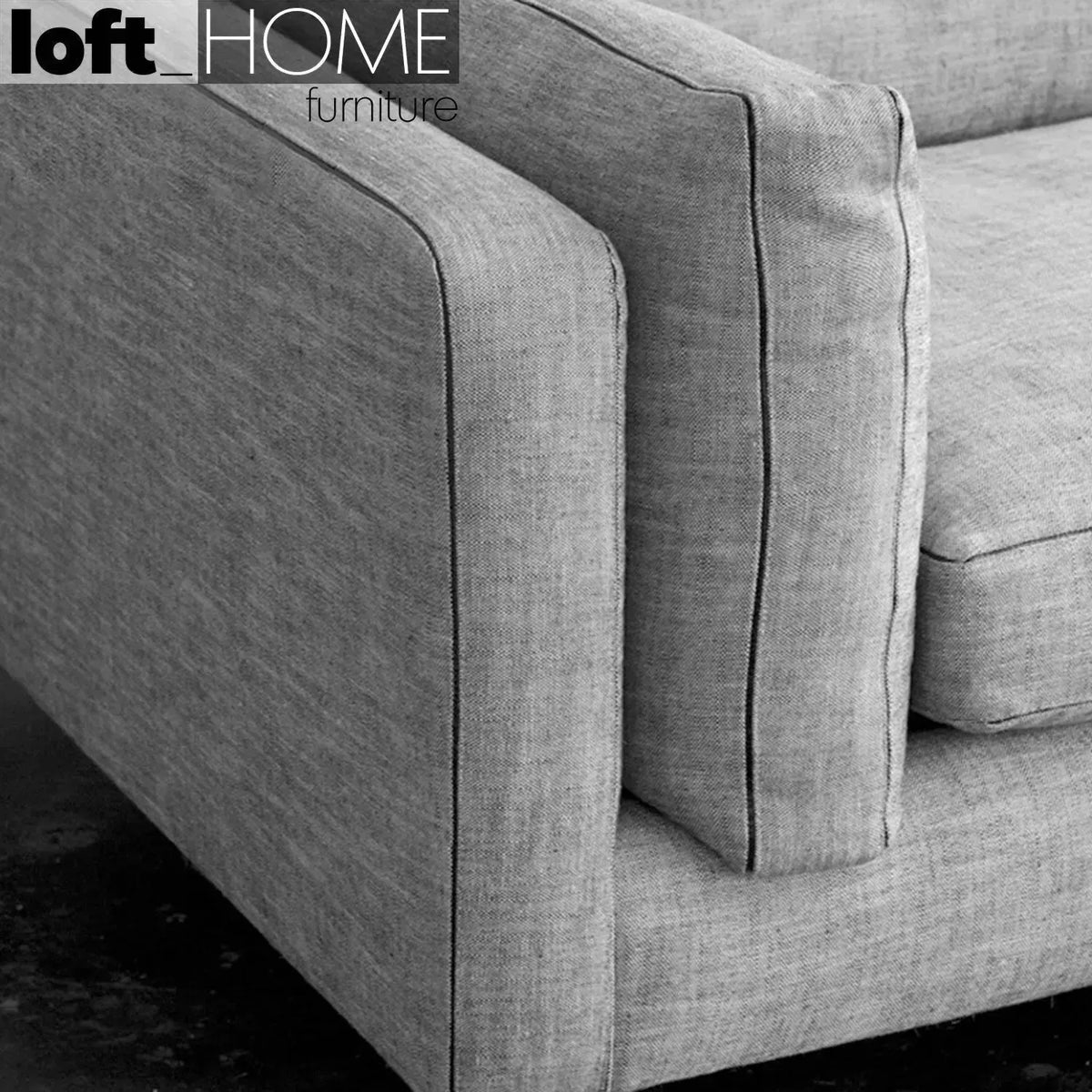 Minimalist fabric l shape sectional sofa danny 3+l layered structure.
