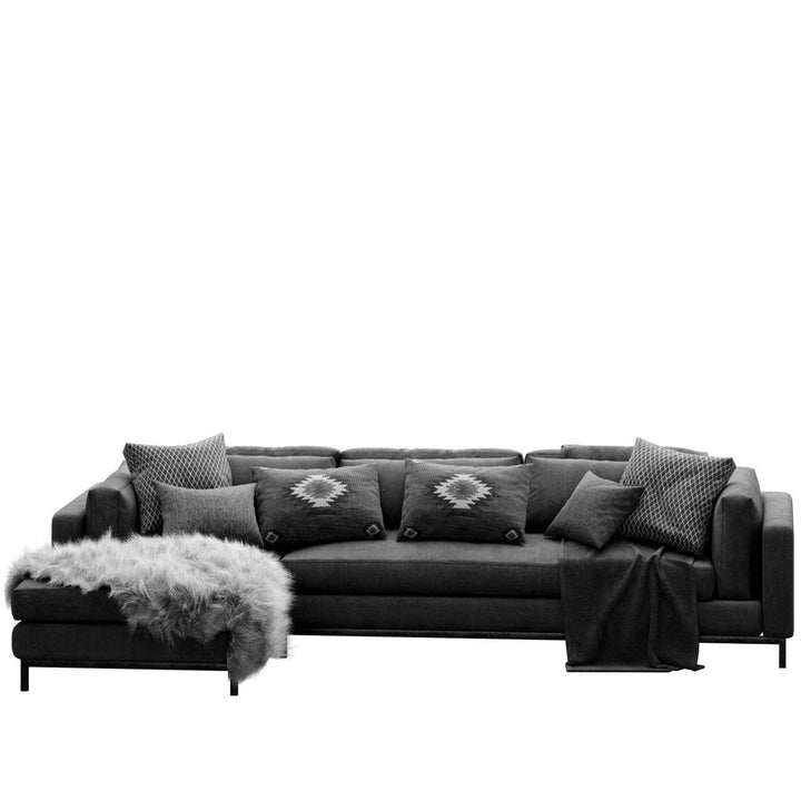 Modern fabric l shape sectional sofa danny 3+l with context.