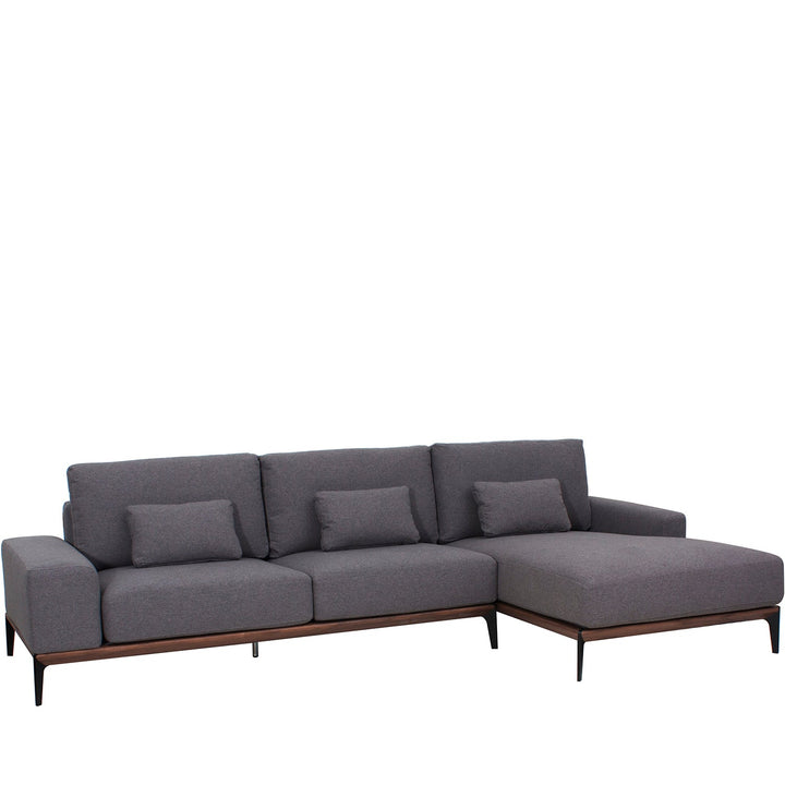 Modern fabric l shape sectional sofa dario 2+l in real life style.
